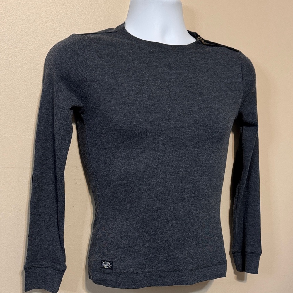 Lauren Ralph Lauren Dark Gray Long Sleeve Top